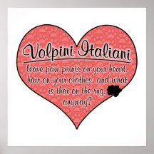 Volpino Italiano Paw Prints Dog Humour