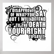 Voltaire Quote (B&W) Posters