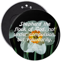 Voluntary Service 1 Peter 5-2 Button