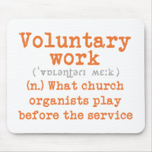 Voluntary work mousepad for organists