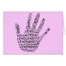 Volunteer Awareness: Lend a Helping Hand Greeting Cards