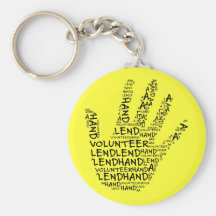 Volunteer Awareness: Lend a Helping Hand Keychain