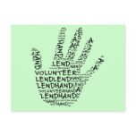 Volunteer Awareness: Lend a Helping Hand postcards