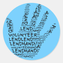 Volunteer Awareness: Lend a Helping Hand Stickers
