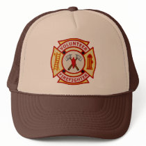 Volunteer Firefighter Maltese Cross Mesh Hats