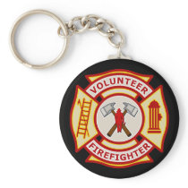 Volunteer Firefighter Maltese Cross Key Chains
