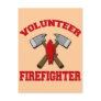 VOLUNTEER FIREFIGHTER POST CARD