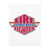 Volunteer Firefighter Post Card