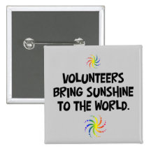 Volunteers bring sunshine to the world pin