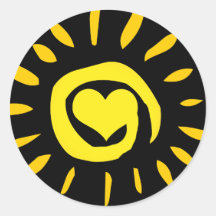 Volunteers shine from the heart light up the world sticker