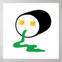 Vomiting Egg Sushi Roll Poster