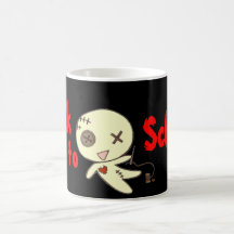 Voodoo Doll Pin - back to school scary mug