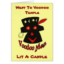 Voodoo Man, Went To Voodoo Temple, Card