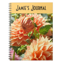 Vos fleurs oranges de dahlia de carnet nommé de jo