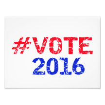 Vote 2016 Distressed Hashtag Art Photo
