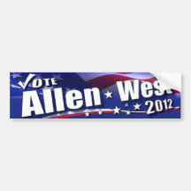 Vote Allen West for President - 2012 Bumper Sticker