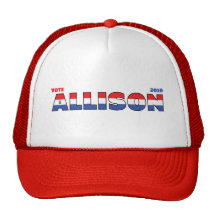 Vote Allison 2010 Elections Red White and Blue Hat