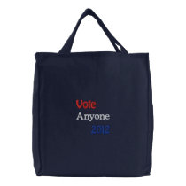 Vote Anyone! Embroidered Tote Bag