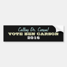 Vote Ben Carson 2016 Bumper Sticker