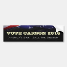 Vote Ben Carson 2016 Campaign Bumper Sticker