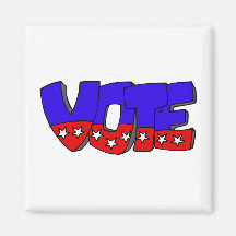 Vote Bubble Letters Refrigerator Magnet