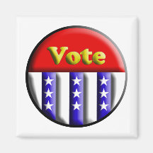 Vote Button Fridge Magnet