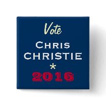 Vote Chris CHRISTIE 2016 Campaign Button (Square)