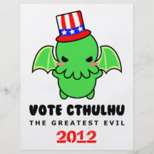 Vote Cthulhu for President Flyer