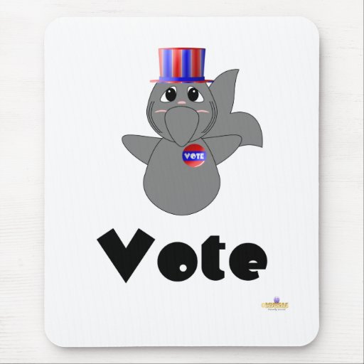 Vote de vote gentil à croquer de requin tapis de souris
