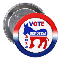 Vote Democrat 2012 buttons