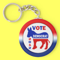 Vote Democrat 2012 keychains