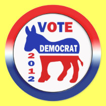 Vote Democrat 2012 stickers