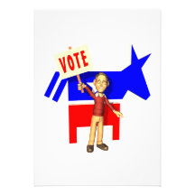 Vote Democrat Custom Invitation