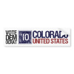 Vote Democrat in 2010 – Vintage Colorado bumper stickers
