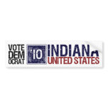 Vote Democrat in 2010 – Vintage Indiana bumper stickers