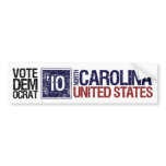 Vote Democrat in 2010 – Vintage North Carolina bumper stickers