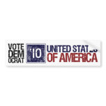 Vote Democrat in 2010 - Vintage United States bumper stickers