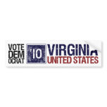 Vote Democrat in 2010 – Vintage Virginia bumper stickers