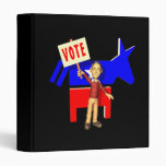 Vote Democrat Vinyl Binder