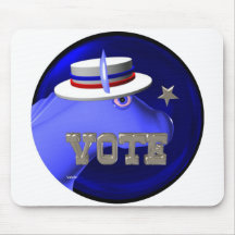 Vote Democratic  donkey Mousepads