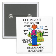 Vote Democratic Leadership Button