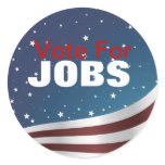 Vote For Jobs Sticker