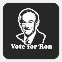 VOTE FOR RON SQUARE STICKER