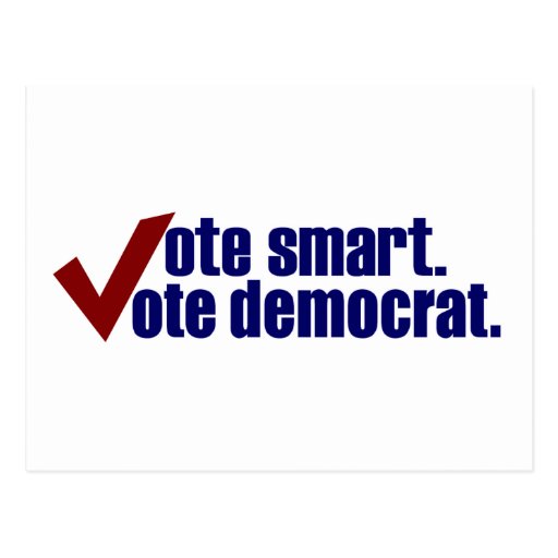 Vote futé Démocrate de vote Carte Postale