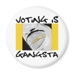 vote gangsta white refrigerator magnet