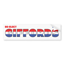 Vote Giffords 2010 Elections Red White and Blue Bumper Sticker