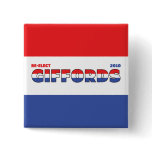 Vote Giffords 2010 Elections Red White and Blue Pin