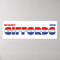 Vote Giffords 2010 Elections Red White and Blue Print