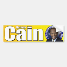 Vote Herman Caïn pour le président Autocollant Pour Voiture