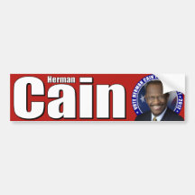 Vote Herman Caïn pour le président Autocollant Pour Voiture